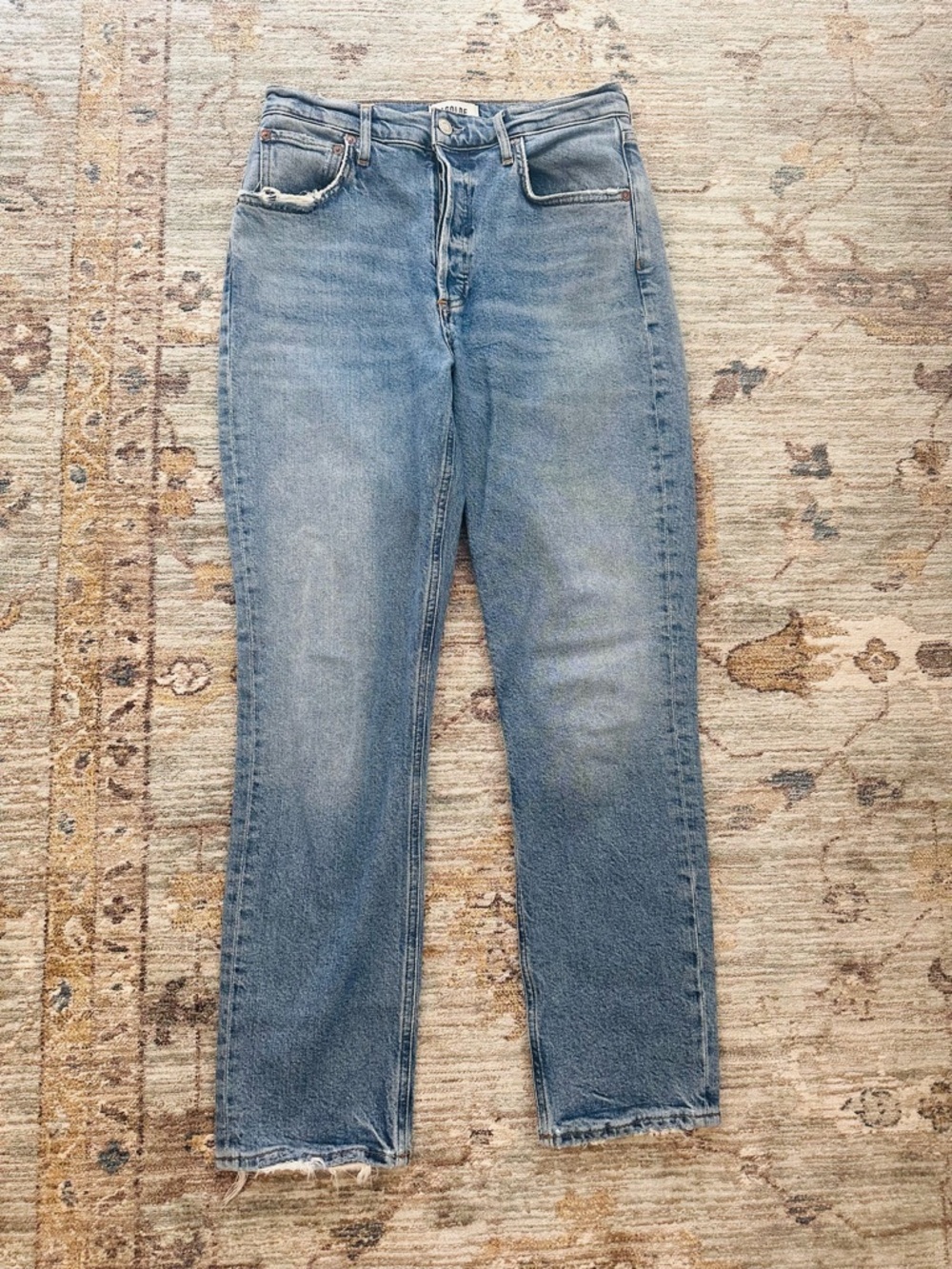 Agolde High-Rise Straight Leg Jeans